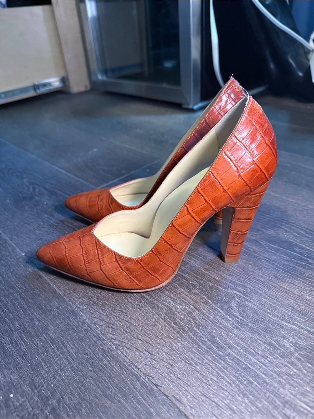 Sarah Flint Brown Heels